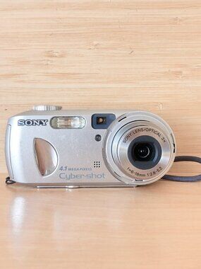 Sony Cyber-shot DSC-P73 Digital Camera Silver 4.1MP 3x Optical Zoom Tested